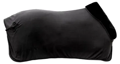 Produktbild von Abschwitzdecke Anniversary – Pferdedecke mit Teddy-Fleece-Kragen – atmungsaktive Fleecedecke – elegante Pferde-Outdoordecke – Pferdezubehör in Graphit – 145 cm
