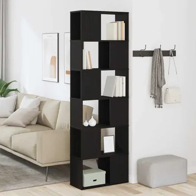 Produktbild von Möbel Bücherregal/Raumteiler Schwarz Eichen-Optik 60x24x186 cm - Bücherregale &22914