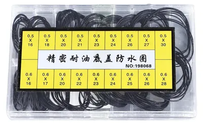 Produktbild von 180 Stück O-Ring-Uhrendichtung, Gummidichtung, Reparaturwerkzeug für die hintere Abdeckung, 0,5 mm, 0,6 mm