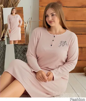 Produktbild von Damen Pyjama Schlafanzug Hellrosa L Warm Baumwolle 2-Teiler Set Winter A-84