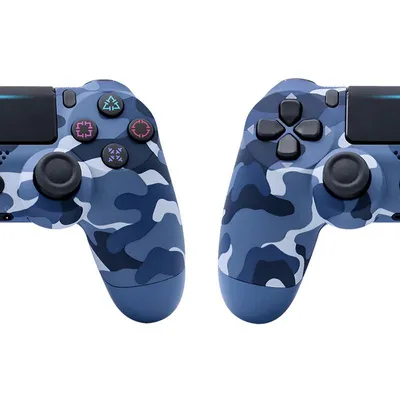 Produktbild von Kompatibler PS4-Controller – DualShock Wireless Bluetooth Präzise Steuerung camo blau