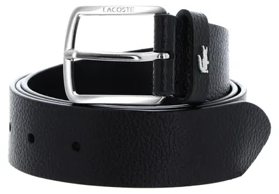 Produktbild von LACOSTE Leder Gürtel Elegance Grained Leather Belt W85 Noir schwarz