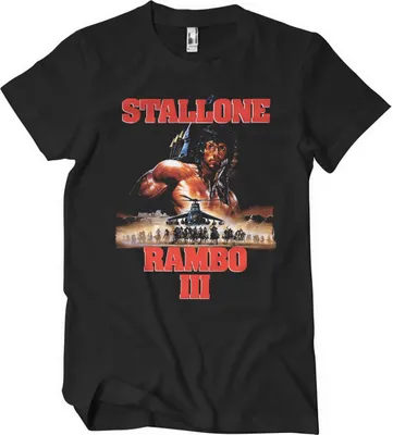 Produktbild von Rambo III Poster T-Shirt - X-Large  - Black