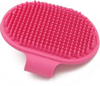 Obrázok produktu pre Masážna kefa pre psov 13 cm ružová