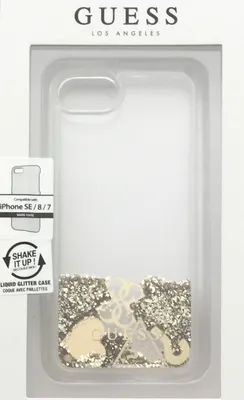 Produktbild von Guess Hardcase für iPhone 7 8 SE 2020 gold Glitter Heartz
