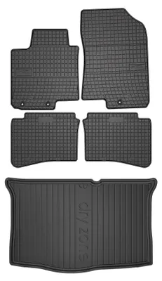 Obrázok produktu pre Gumové autokoberce SolidPRO + vaňa kufra DryZone pre: Hyundai i20 II 2014-2020 hatchback 5 ks
