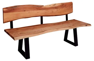 Produktbild von Esszimmerbank Mazuria 160 cm mit Rückenlehne und Baumkante