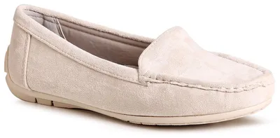 Produktbild von topschuhe24 2986 Damen Velours Mokassins Komfort Slipper , Farbe:Beige, Größe:37 EU