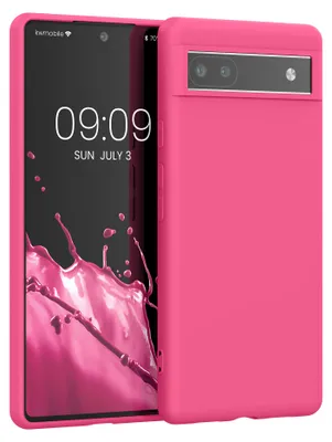Produktbild von kwmobile Handyhülle für Google Pixel 6a Hülle - TPU Case - Kabelloses Laden - Schutzhülle Cover in Neon Pink