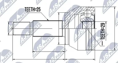 Produktbild von NTY Gelenksatz Antriebswelle Vorne Radseitig für MAZDA 5 (CR19) NPZ-MZ-060