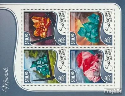 Produktbild von Briefmarken Salomoninseln 2017 Mi 4632-4635 Kleinbogen (kompl. Ausg.) postfrisch Mineralien