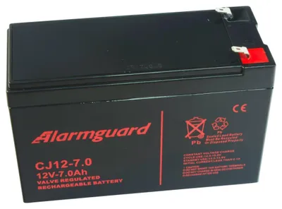 Zdjęcie produktu dla ALARMGUARD CJ12-7: Bezobsługowa bateria ołowiowo-kwasowa 12V, pojemność 7Ah, żywotność 5 lat