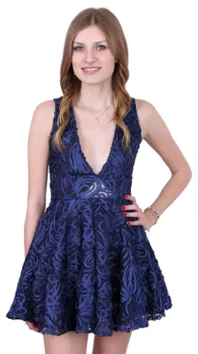 Produktbild von John Zack Marineblaue Ballerina Mini, transparenter Rücken L