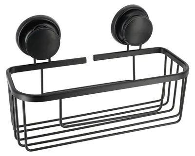 Produktbild von Rechteckiger korb aus aluminium auf saugnäpfen - schwarz - Tendance