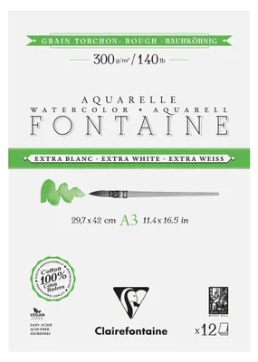 Produktbild von Clairefontaine 5x Extraweiß Block 2-seitig geleimt, 12 Bl A3 300g 976088C