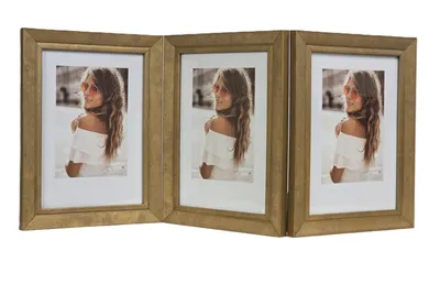 Productafbeelding van GALERIE Meerrame fotolijst FLASH, fotoformaat 10 x 15 cm, DRIEVOUDIG, verticaal, kleur: GOUD