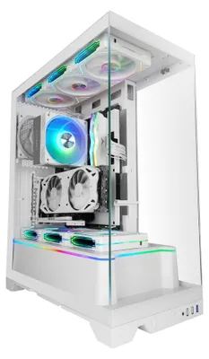 Obrázok produktu pre Mars Gaming MCPRISMAW, Midi Tower, PC, Biela, ATX, micro ATX, Mini-ITX, Temperované sklo, Hranie