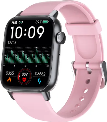 Produktbild von Levowatch DOITX2 Smartwatch (4,3 cm/1,7 Zoll), Telefonie-Funktion, Thermometer, HD 380x320p, Echtzeit-Herzfrequenz, Alu-Umrandung, 24 Sportmodi, Wechselband (Rosa / Damen)