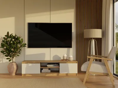 Immagine prodotto di Mobile TV SABA 2 - rovere artigianale / cashmere
