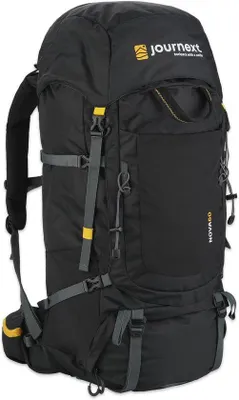 Productafbeelding van Rugzak 60 + 10 liter voor reizen en backpacking - zwart