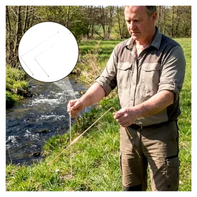 Produktbild von 1 Stück Kupfer-Wünschelrute Energiestab zur Wasserortung aus reinem Kupfer