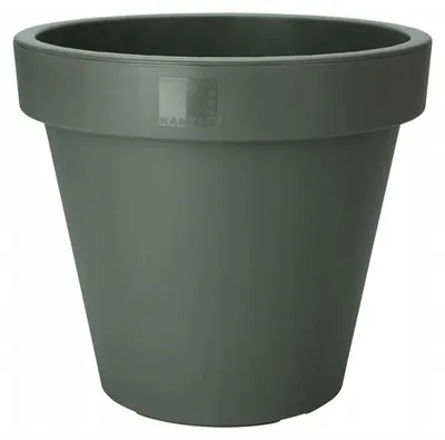 Produktbild von Runder grüner Kunststoff-Blumentopf 80 cm, wetterfester Pflanzkübel für Garten