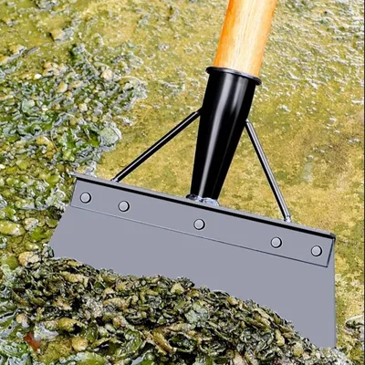 Image de Omgoods - Pelle de jardin en acier inoxydable multifonctionnelle pour enlever les mauvaises herbes et la mousse