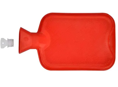 Produktbild von Wärmflasche aus Gummi 2 Liter | Wärmeflasche Wärmekissen Rot  | Wärme Flasche Bettflasche