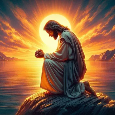 Image de NORIMPEX Peinture au diamant Jésus en prière 30x40cm