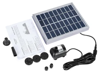 Zdjęcie produktu dla Małe fontanny ogrodowe do basenów krajobrazowych 9V 2W Solar Power Dekoracyjna pompa wodna do fontann
