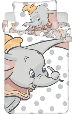 Produktbild von Jerry Fabrics Disney Dumbo BABY Bettbezug Dots - 100 x 135 cm - Baumwolle