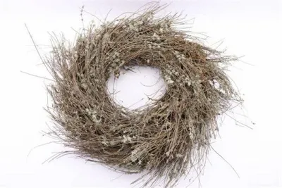 Image de Couronne en bois naturel de 55 cm pour décoration