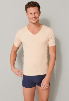 Produktbild von Schiesser Herren T-shirt V-Ausschnitt 7  clay Stück