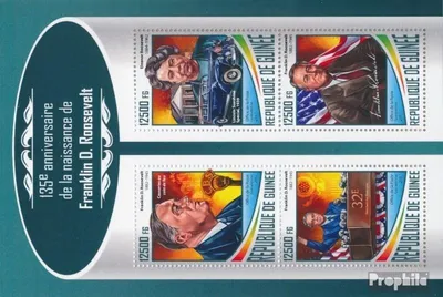 Produktbild von Briefmarken Guinea 2017 Mi 12705-12708 Kleinbogen (kompl. Ausgabe) postfrisch Franklin D. Roosevelt
