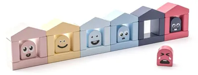 Obrázok produktu pre Drevená hračka, Cubika – Veselé domčeky 2
