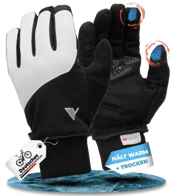 Produktbild von Fleece-Winterhandschuhe für Fahrräder – Wasserdicht und winddicht – Gelb