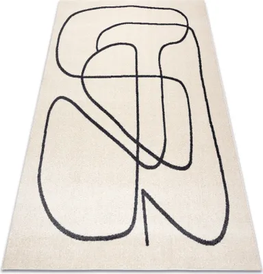 Produktbild von Teppich FUSION 8297 creme / dunkelgrau - Linien, modern, abstrakt beige 200x290 cm