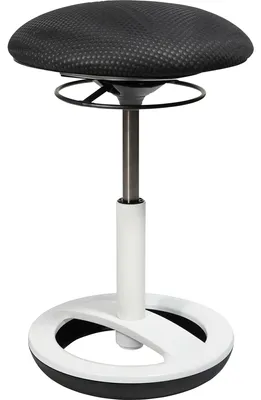 Produktbild von TOPSTAR Hocker Sitness Bob SU43BR0 Fuß weiß Bezug schwarz