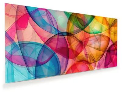 Produktbild von Glasbild 80x40cm in XXL für Wohnzimmer, Schlafzimmer Motiv Farbenpracht