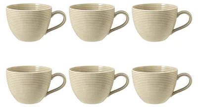 Zdjęcie produktu dla Seltmann Weiden - Zestaw 6 filiżanek do kawy 350ml Beat Color Glaze beżowy
