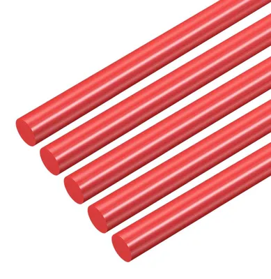 5 rote ABS-Rundstäbe 7 x 406 mm für Modellbau & DIY