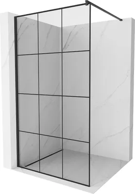 Immagine prodotto di Mexen Kioto parete doccia Walk-in 110 x 200 cm, griglia nera 8 mm, nera - 800-110-101-70-77