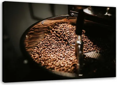 Produktbild von Leinwandbild mühle für kaffeebohnen 60x40 cm Feeby braun wandbild bereit zum aufhängen
