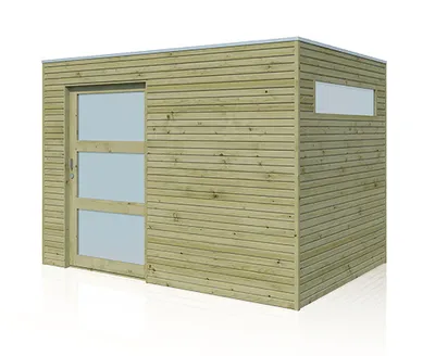Produktbild von Gartenhaus Modell QBS-Line 6,30 m² + 300 cm Anbau