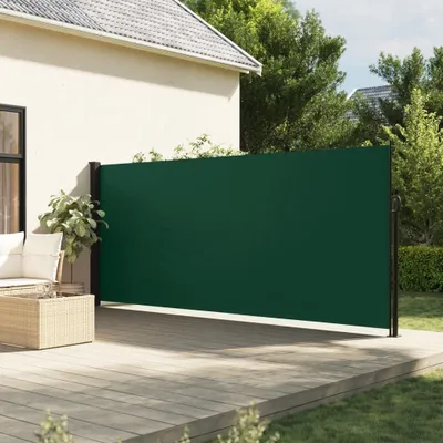 Produktbild von Maison Exclusive - Seitenmarkise Ausziehbar Dunkelgrün 160x600 cm
