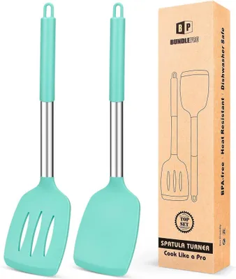 Produktbild von Silikon Pfannenwender Set, Antihaft, BPA-frei, hochhitzebeständig