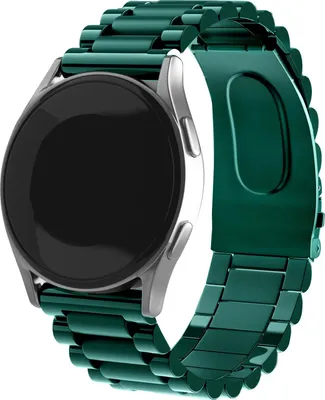Produktbild von Strap-it Stahlarmband - Kompatibel mit Honor Magic Watch 2 Armband 46mm Ersatzarmband Edelstahl Smartwatch Hochwertiges Material Faltschließe für Armband Grün