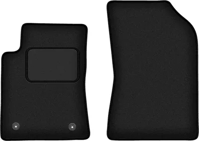 Image de Tapis de sol avant velours sur-mesure pour Citroen C3 III (2017-, hatchback) noir, jeu 2 pièces, fixations - STANDRAD