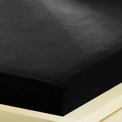 Produktbild von Bettwaren-Shop Feinbiber Spannbettlaken wasserdicht 140x200 - 160x200 cm schwarz