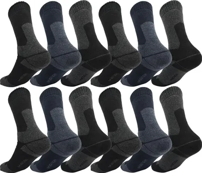 Produktbild von 12 Paar Herren Thermo Winter Socken Vollfrottee Warm Baumwolle; 12er Mix1/43-46